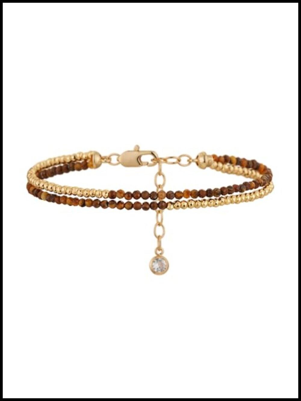 Handmade Boho Gemstone Link Bracelet for Women